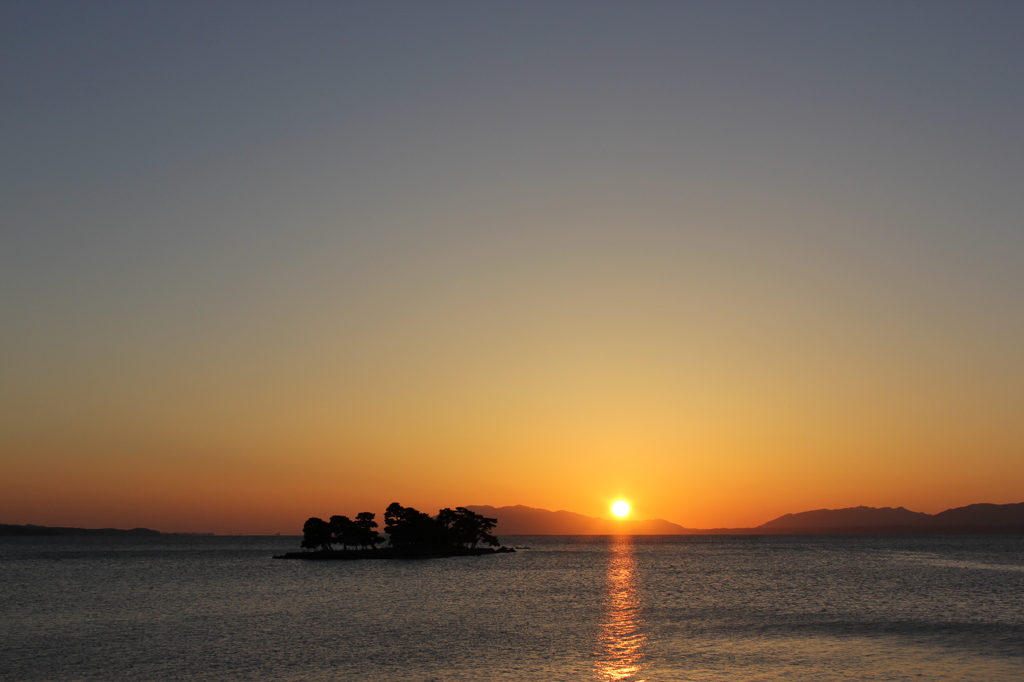 嫁ヶ島の夕日