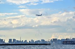 お台場上空