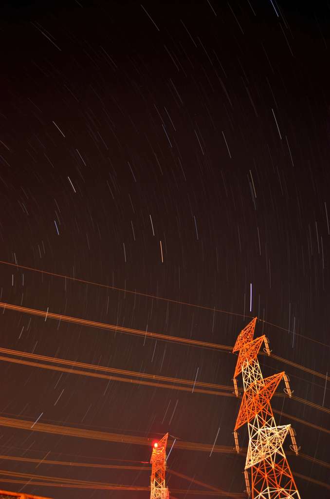 夜の鉄塔～回る空～