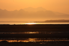 野付半島の夕日