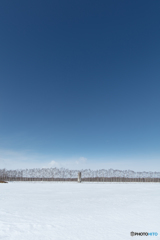 雪原と青空