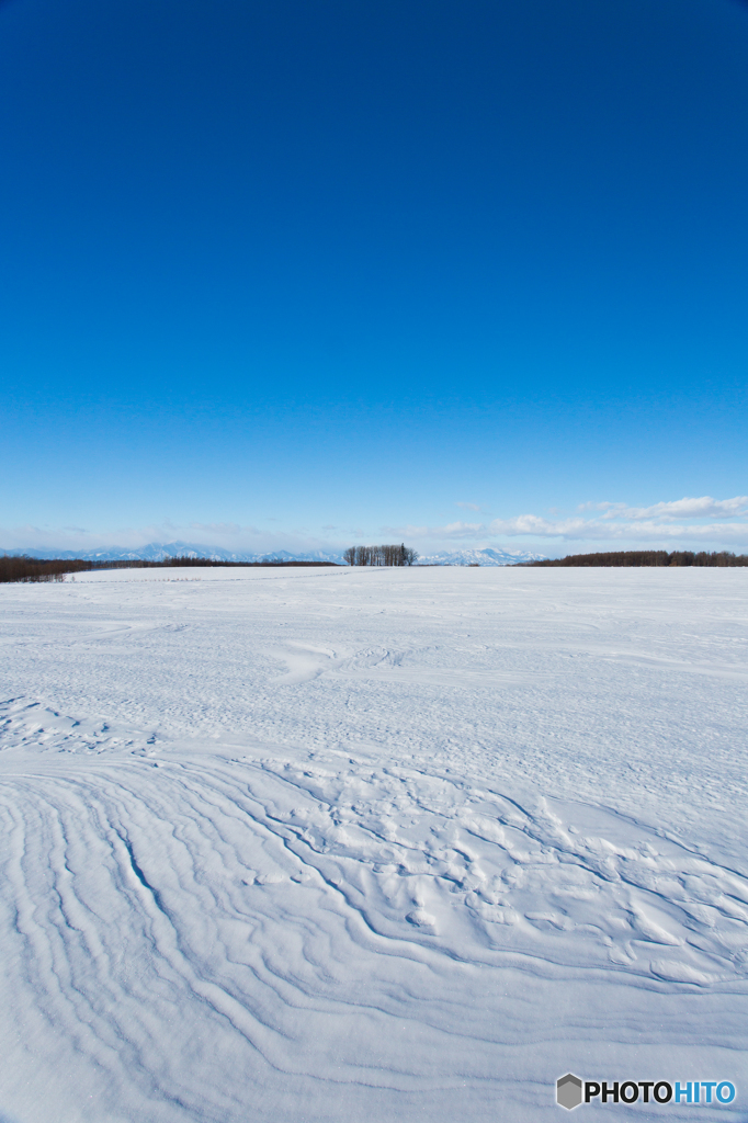 田園・冬景-雪の風紋-