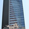 東京、ビル街を歩く