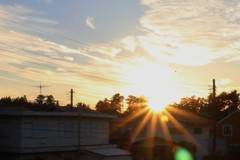 わが町の夕日