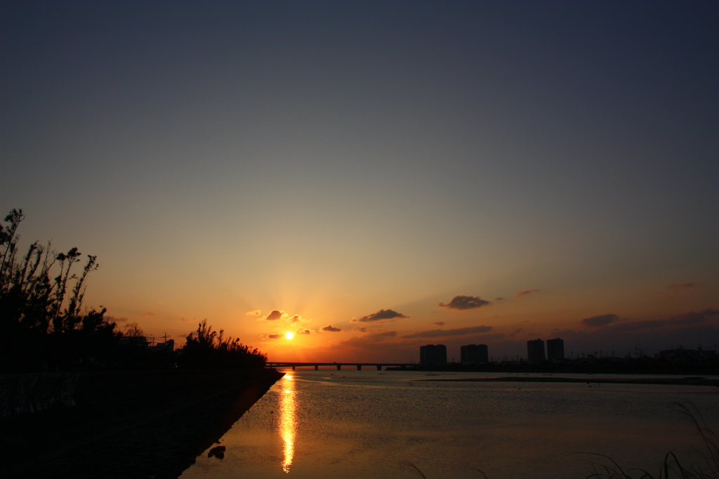 夕日