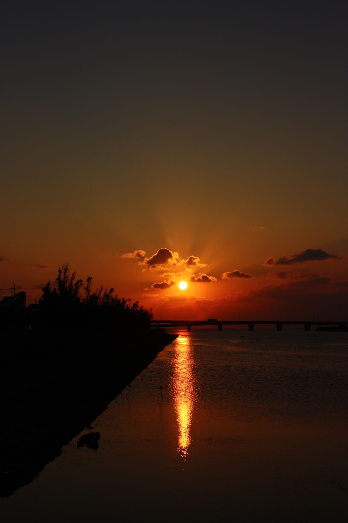 夕日