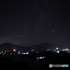 信濃富士＆越後富士の夜空