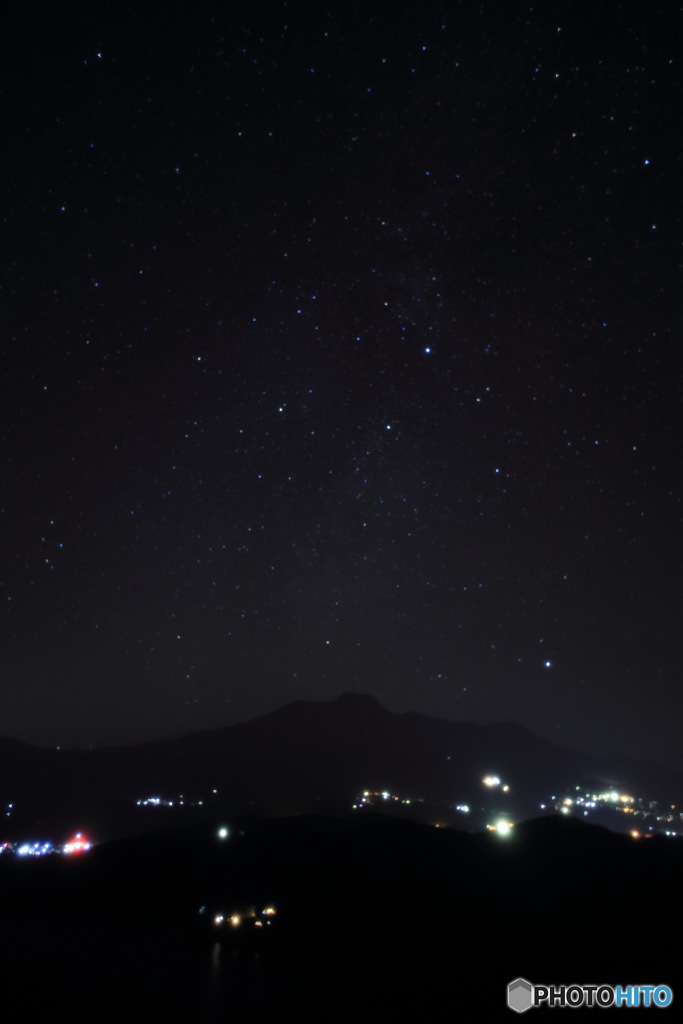 空高く輝く星たち