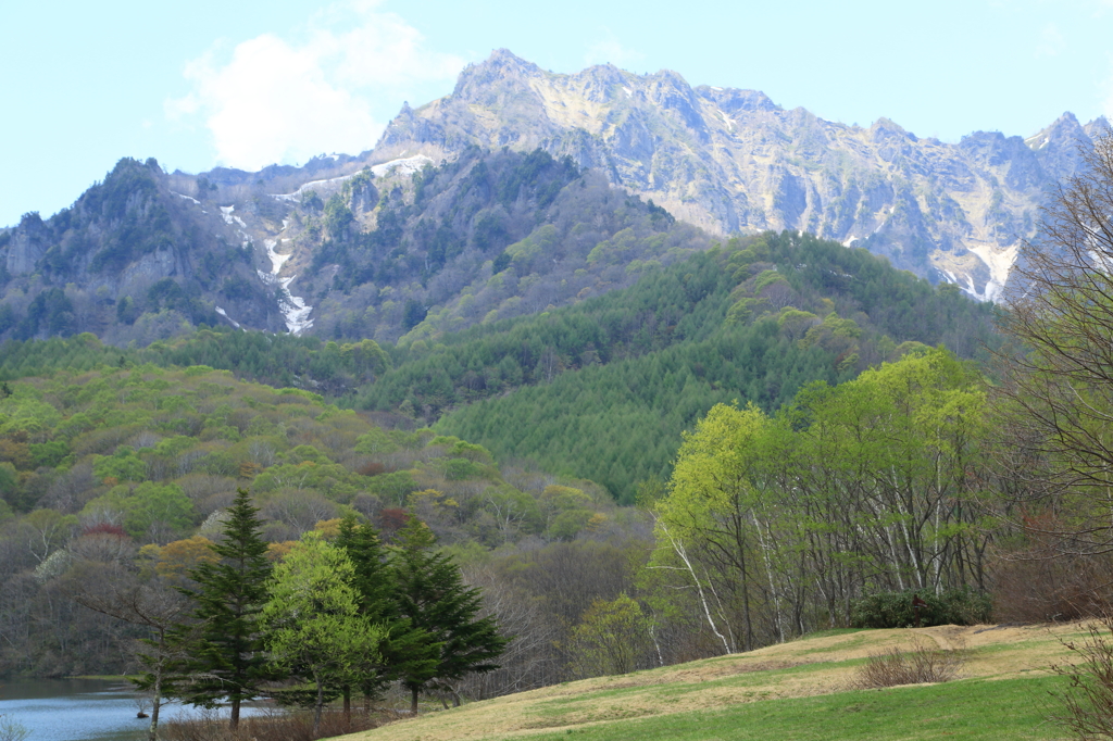 連峰の春