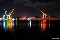 尾道港のライトアップ