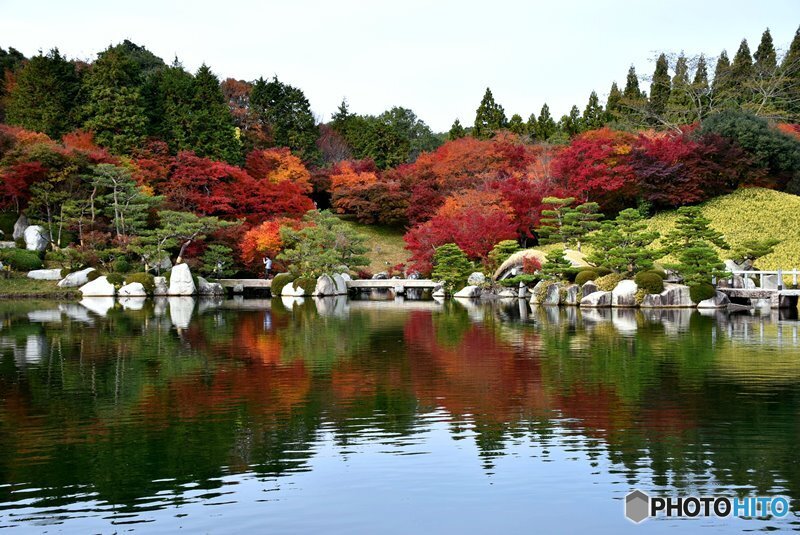 三景園の紅葉　２