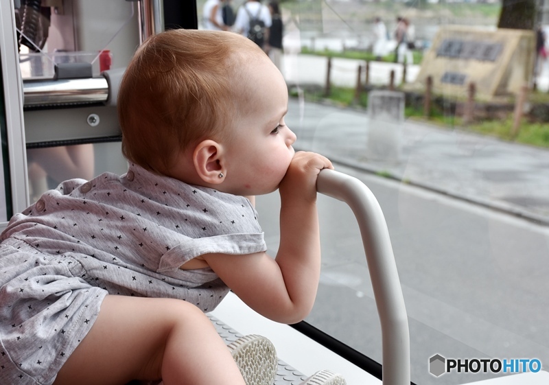 バスで移動中の天使☆