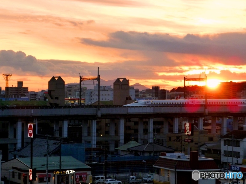 クリスマスイブの夕景