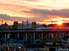 クリスマスイブの夕景