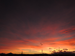 嵐のあとの夕焼け