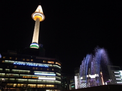 京都駅前の夜景
