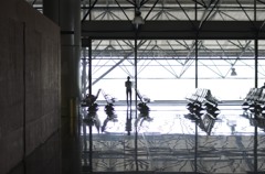 空港で