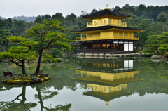 雨の金閣寺