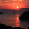 九十九島の向こうへ沈む夕陽