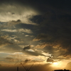 雨上がりの夕日