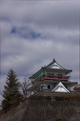 改修中の涌谷城