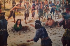 不貞行為は投石