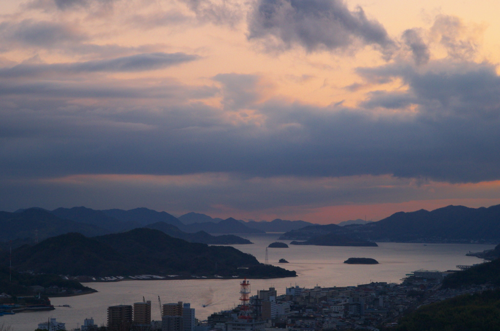 夕方の尾道