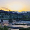 上越線　利根川大正橋にて「あけぼの」