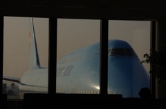 黄昏のジャンボ機