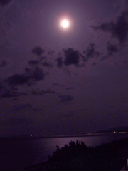 淡路島からの月