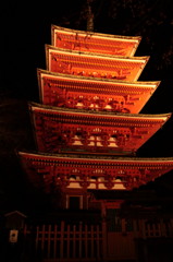 長谷寺の五重塔（夜バージョン）