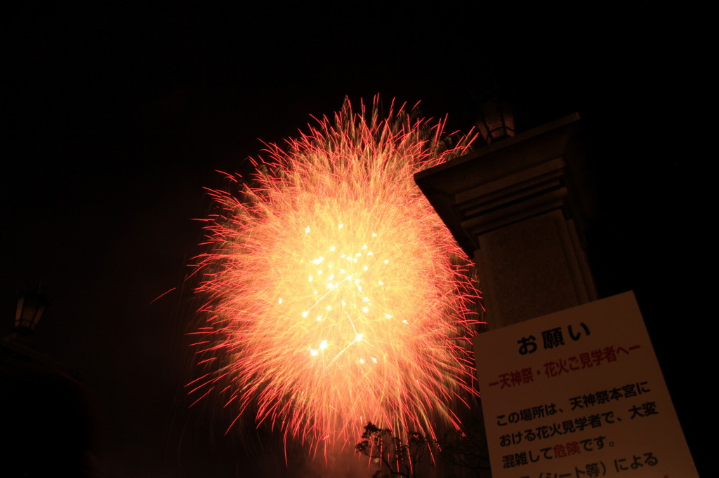 天神祭の花火(8)