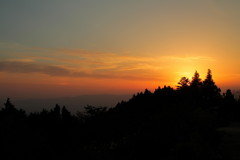 山頂からの夕日