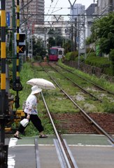 ほれ、急がないと電車が。
