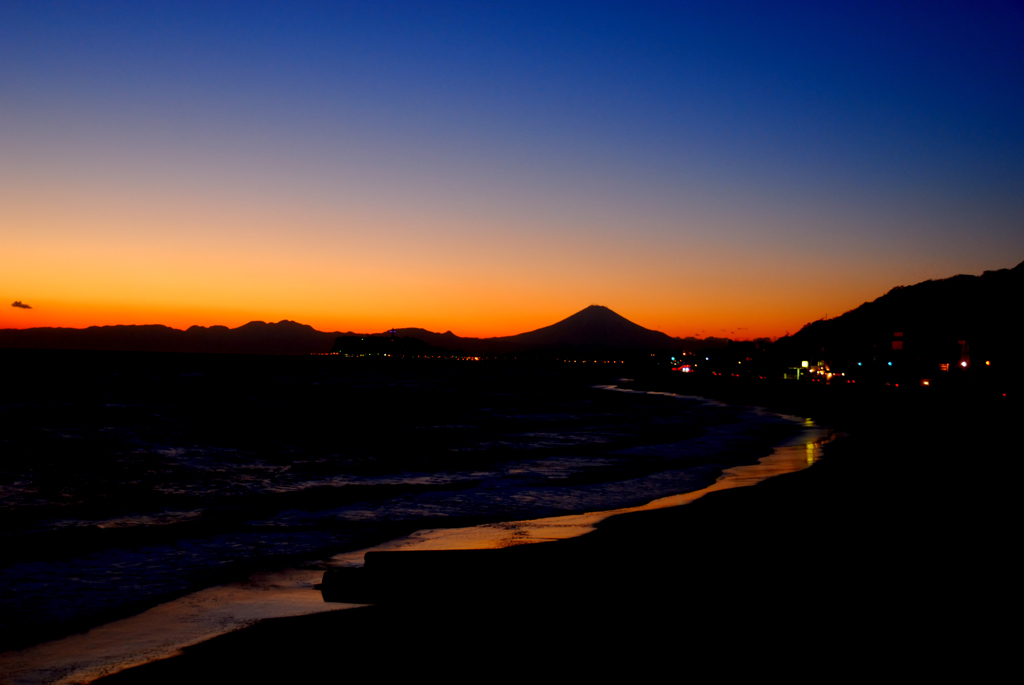 富士の夕景