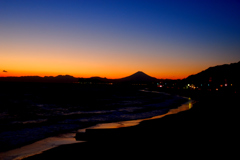 富士の夕景