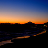 富士の夕景