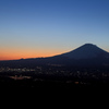 夕暮れの富士