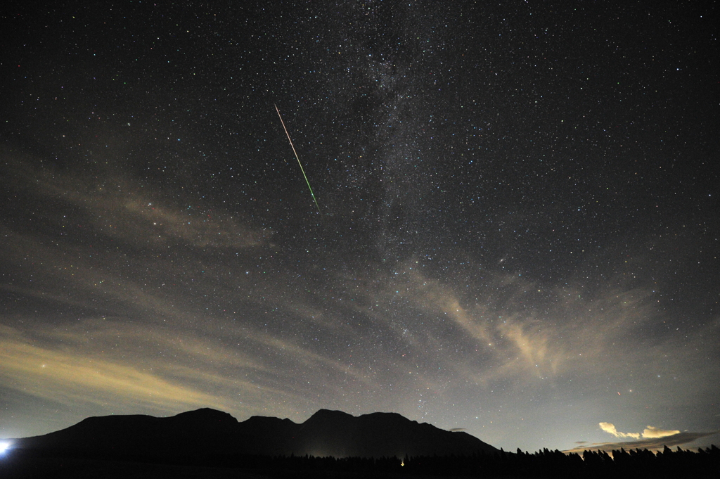 久住連山とペルセウス座流星群