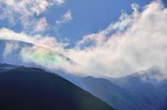 久住連山の彩雲