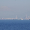 海ほたるから横浜ベイブリッジ、みなとみらい、そしてうっすらと富士山
