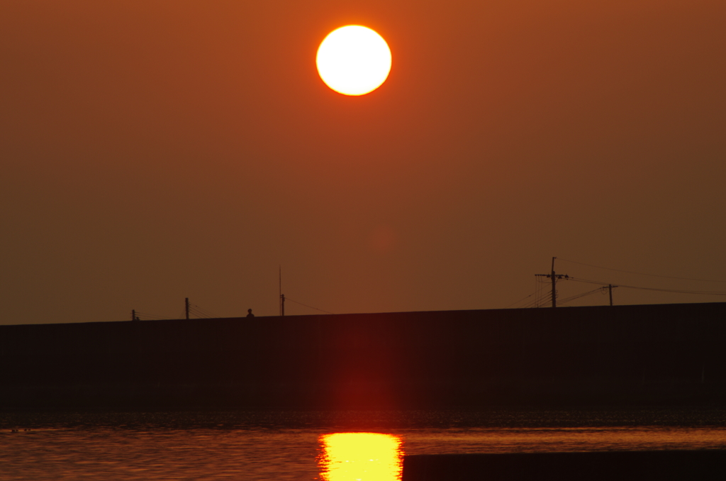 有明海の朝陽