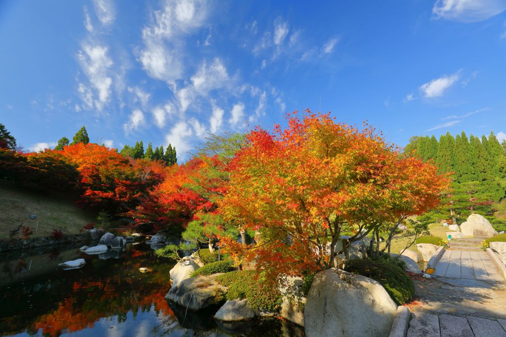 広島空港近くの三景園にて