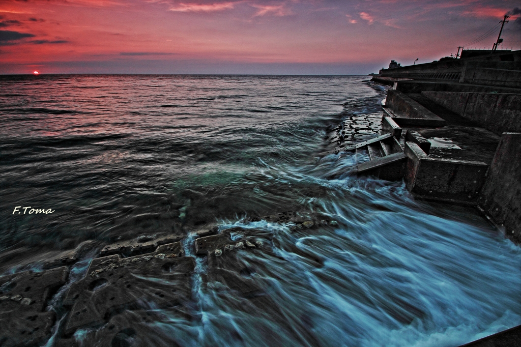 ～End of the day on the　breakwater～