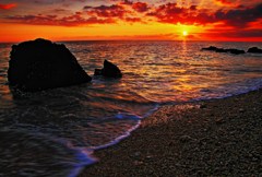 Sunset on the beach　　