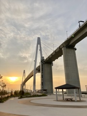 新湊の夕日