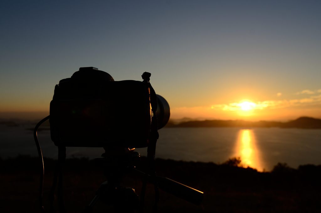 夕日とD300S