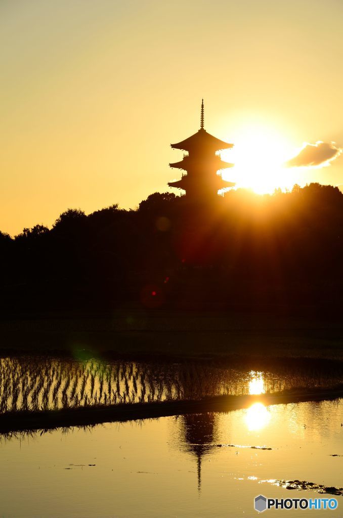 備中国分寺夕景