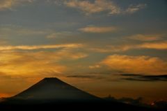 富士山の日暮れ