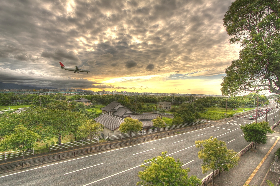 福岡の夕暮れ